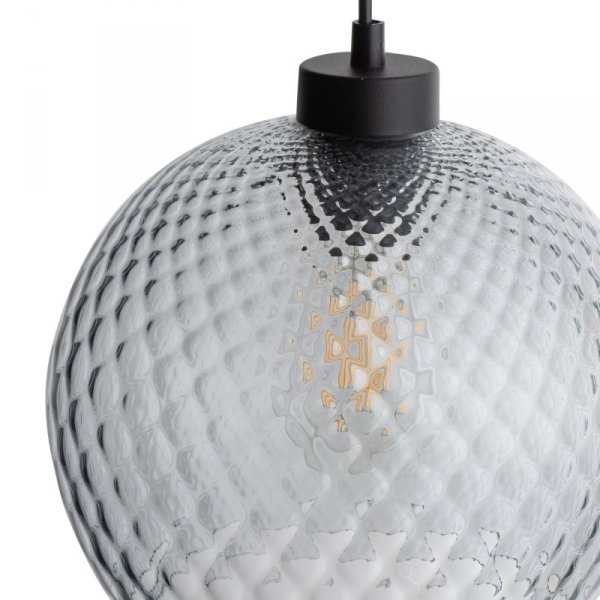 TK LIGHTING DEVON 4626 LAMPA WISZĄCA 1 PŁ GRAFIT KLOSZ GRAFITOWY KULA 25CM