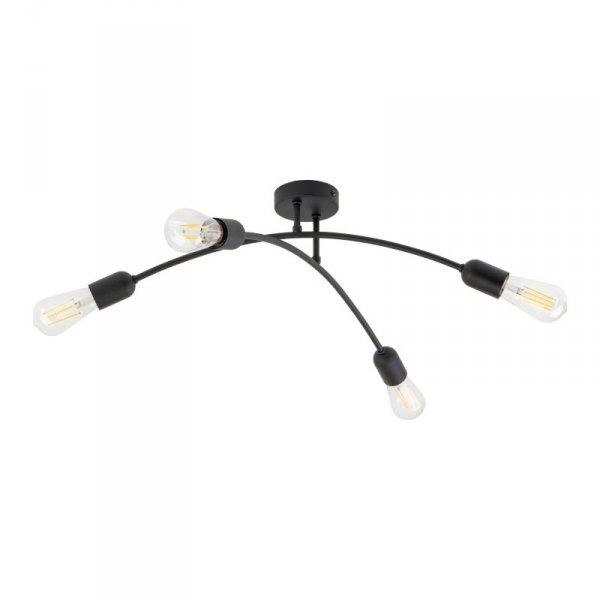 TK LIGHTING HELIX  BLACK LAMPA SUFITOWA 4 PŁ
