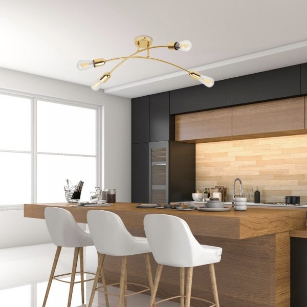 TK LIGHTING HELIX  GOLD LAMPA SUFITOWA 4 PŁ
