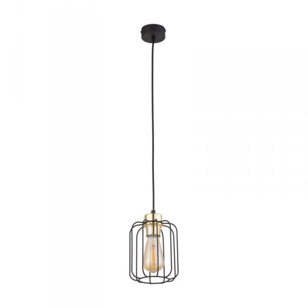 TK LIGHTING GALAXY NEW 4714 LAMPA WISZĄCA CZARNO ZŁOTA DRUCIANA METALOWA