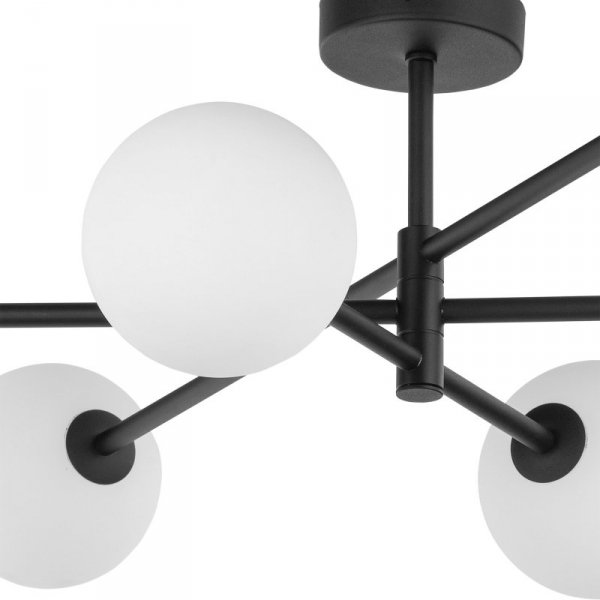 TK LIGHTING SARIUS BLACK 4734 LAMPA SUFITOWA CZARNA BIAŁE KULE SZKLANE MLECZNE