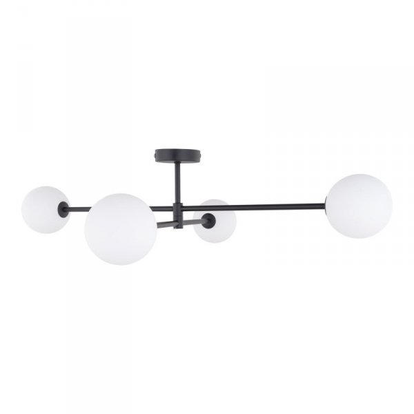 TK LIGHTING SARIUS BLACK 4735 LAMPA SUFITOWA CZARNA BIAŁE KULE SZKLANE MLECZNE