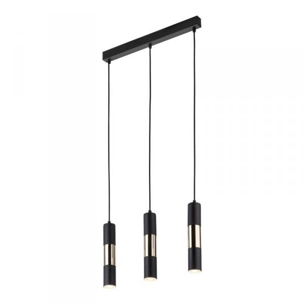 TK LIGHTING VIVIEN BLACK/GOLD 4757 LAMPA WISZĄCA CZARNO ZŁOTE TUBY NAD STÓŁ
