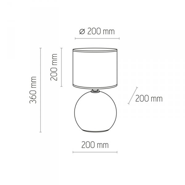 TK LIGHTING PALLA SMALL BLACK/GOLD 5068 LAMPKA NOCNA STOŁOWA CZARNO ZŁOTA SZKLANA