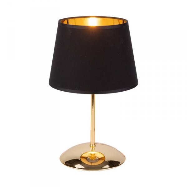 TK LIGHTING GLORY GOLD 5496 LAMPKA NOCNA CZARNO ZŁOTA Z CZARNYM ABAŻUREM