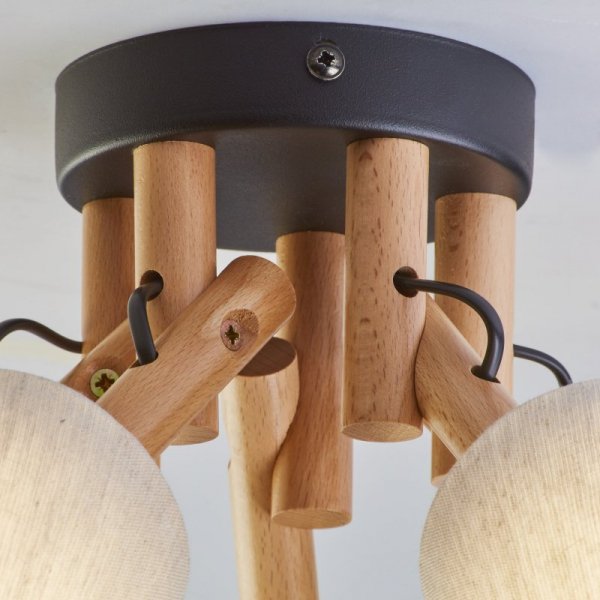 TK LIGHTING VAIO NATURE 575 LAMPA SUFITOWA PLAFON DREWNIANY Z ABAŻURAMI EKO 