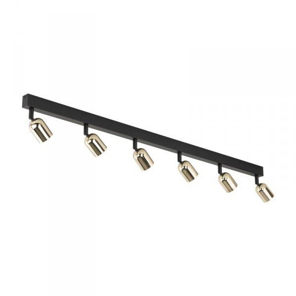 TK LIGHTING TOP GOLD 6034 LAMPA SUFITOWA PLAFON SPOT REFLEKTOR CZARNO ZŁOTY LISTWA