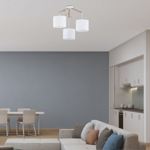 TK LIGHTING ALBERO WHITE LAMPA WISZĄCA 3 PŁ