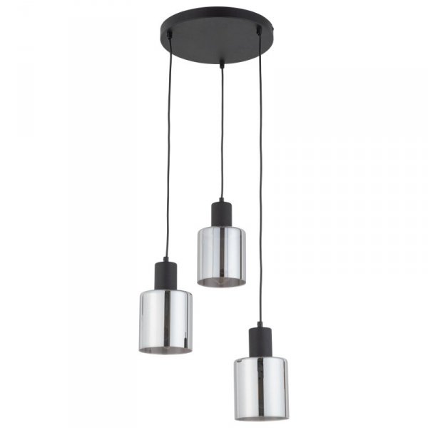 TK LIGHTING SIERRA BLACK 6655 LAMPA WISZĄCA CZARNA KLOSZE SZKLANE GRAFITOWE