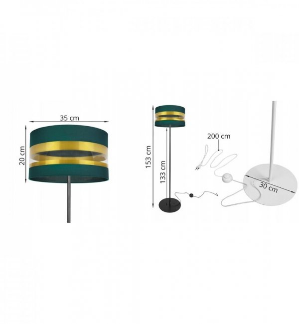 Lampa podłogowa  - INTENSE GOLD 2280/35/LS LIGHT HOME