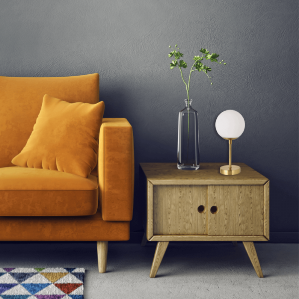 LIGHT PRESTIGE DORADO LP-002/1T S LAMPKA STOŁOWA NOCNA ZŁOTA Z KLOSZEM KULĄ BIAŁĄ