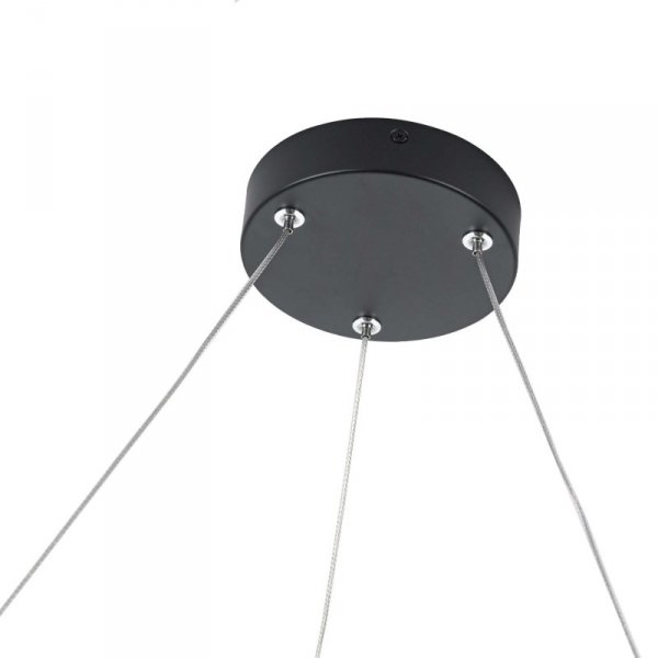 LIGHT PRESTIGE MIDWAY LP-033/1P S BK TRIANGLE LAMPA WISZĄCA CZARNA MATOWA RING KOŁO OBRĘCZ DUŻA 60CM