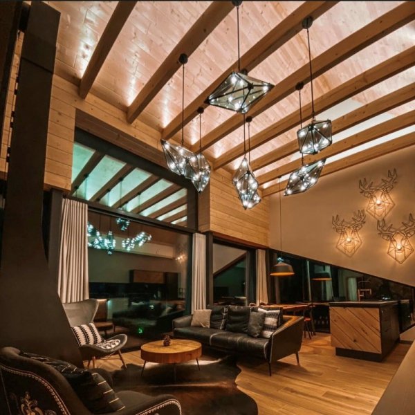 LAMPA WISZĄCA CZARNA DESINGERSKA DIAMENT LIGHT PRESTIGE KONSTELACJA LP-056/1P BK