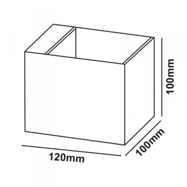 KINKIET BIAŁA KOSTKA KWADRATOWY BIAŁY METALOWY LIGHT PRESTIGE ALASKA LP-104/1W WH