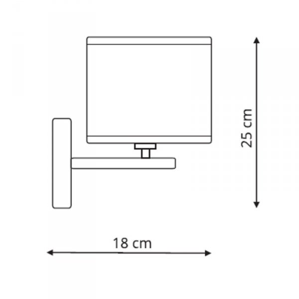 KINKIET CZARNY Z BIAŁYM ABAŻUREM KLASYCZNY DO SALONU SYPIALNI POKOJU LIGHT PRESTIGE CECINA  LP-114/1W WH