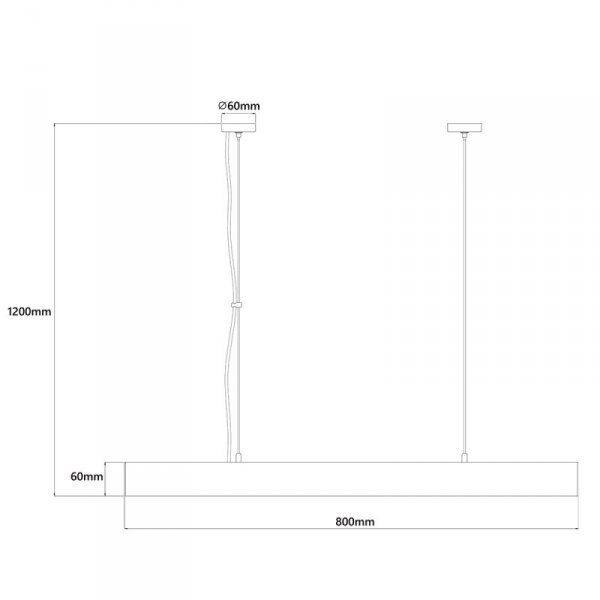Lampa wisząca Mira M LED CCT Tuya biała LP-1201/1P M WH Smart