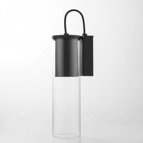 KINKIET CZARNY SZKLANY NOWOCZESNY DO SALONU SYPIALNI ŁAZIENKI LIGHT PRESTIGE MANACOR LP-232/1W BK
