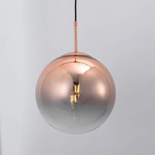 LAMPA WISZĄCA KULA MIEDZIANA 30CM SZKLANA LIGHT PRESTIGE PALLA LP-2844/1P MI DO SALONU POKOJU SYPIALNI