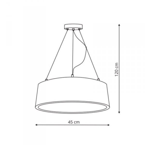 LAMPA WISZĄCA LED KOŁO OBRĘCZ RING BIAŁA 45CM DO SALONU KUCHNI NAD STÓŁ BARWA CIEPŁA 3000K LIGHT PRESTIGE MALAGA  LP-622/1P WH