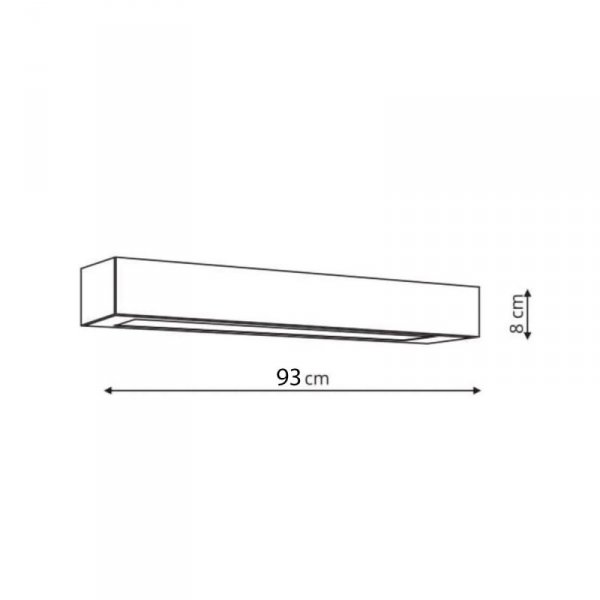 LAMPA SUFITOWA PLAFON LISTWA BELKA LED CZARNA METALOWA ZMIENNA BARWA ŚWIATŁA  IP44 LIGHT PRESTIGE IBROS LP-7001/1C BK-93 24 CCT