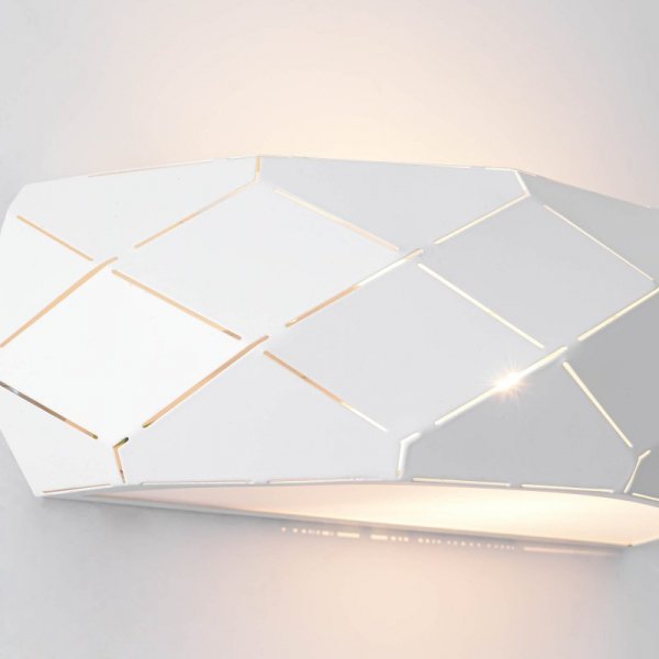 KINKIET BIAŁY DEKORACYJNY DO POKOJU SALONU SYPIALNI LIGHT PRESTIGE REUS LP-8069/1W WH