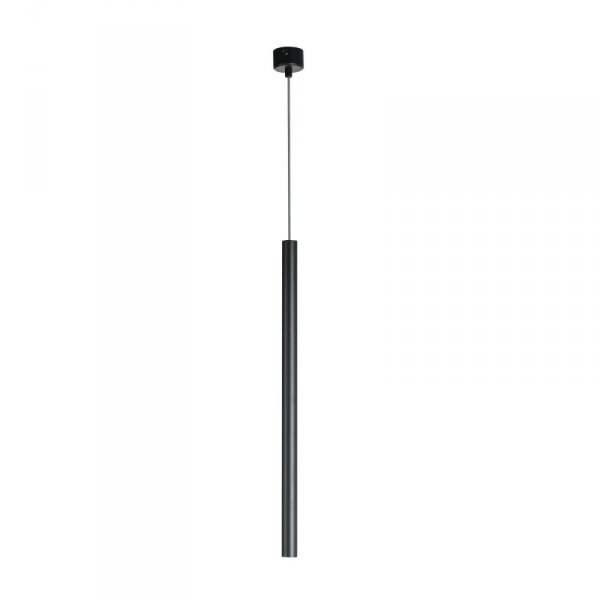 LAMPA WISZĄCA CZARNA DŁUGA TUBA NAD STÓŁ BAR WYSPĘ NOWOCZESNA MINIMALISTYCZNA DO JADALNI KUCHNI LIGHT PRESTIGE LUNGO LP-894/1P BK