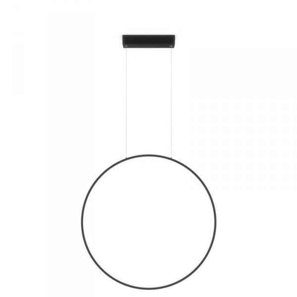 LIGHT PRESTIGE MIRROR LAMPA WISZĄCA LED RING CZARNY KOŁO OBRĘCZ LP-999/1P S BK CCT