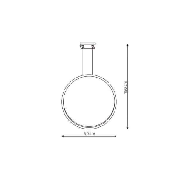 LIGHT PRESTIGE MIRROR LAMPA WISZĄCA LED RING CZARNY KOŁO OBRĘCZ LP-999/1P S BK CCT