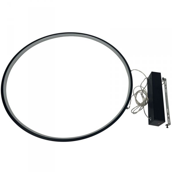 LIGHT PRESTIGE MIRROR LAMPA WISZĄCA LED RING CZARNY KOŁO OBRĘCZ LP-999/1P S BK CCT