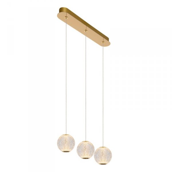 LAMPA WISZĄCA ZŁOTA DEKORACYJNA KULE LUCIDE CINTRA 13499/12/60
