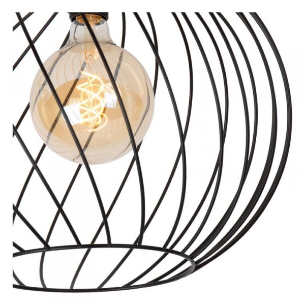 LAMPA CZARNA DRUCIANA METALOWA CZARNA KULA LUCIDE DANZA 21128/40/30