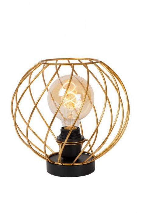 LAMPA CZARNO ZŁOTA METALOWA DRUCIANA LUCIDE DANZA 21528/25/02