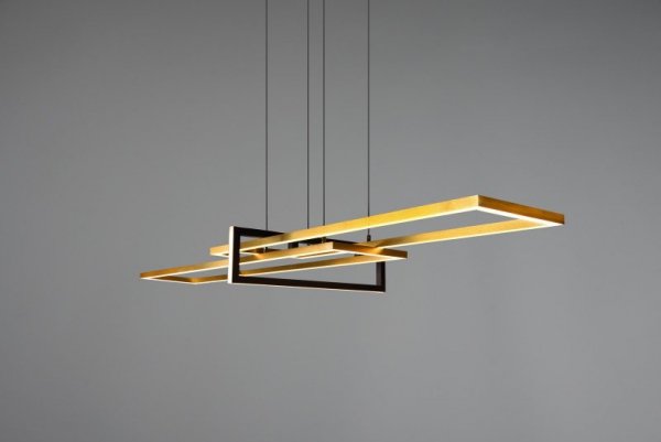 LAMPA WISZĄCA LED MATOWY MOSIĄDZ ZŁOTY NOWOCZESNA DO SALONU JADALNI NAD STÓŁ BARWA CIEPŁA 3000K SALINAS 320310308 TRIO
