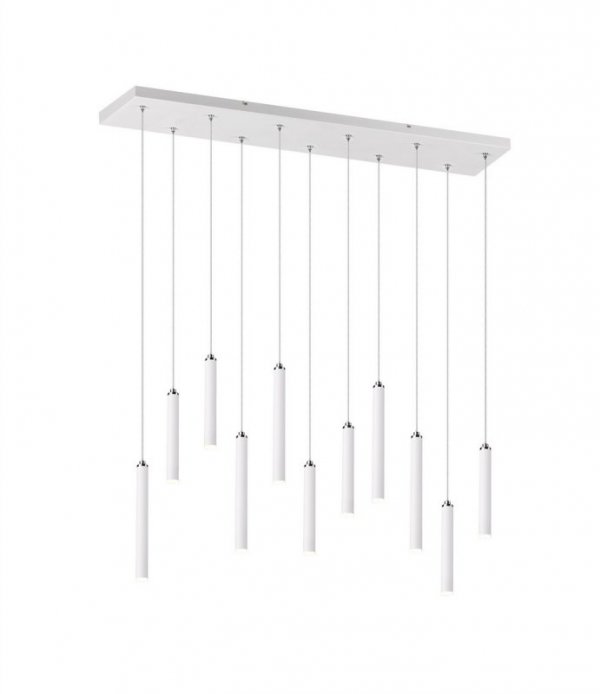 LAMPA WISZĄCA LED BIAŁA TUBY SOPLE NA LISTWIE DO SALONU SYPIALNI JADALNI  TUBULAR 321611131 TRIO