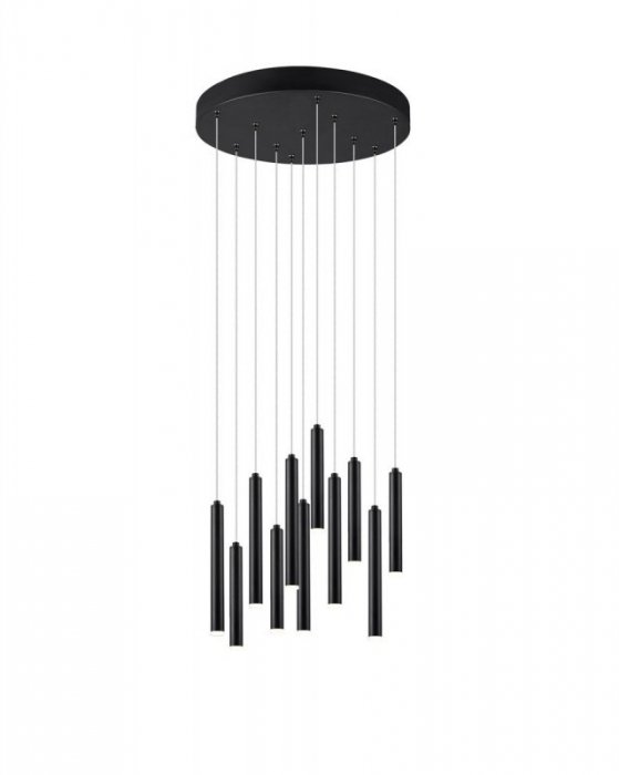 LAMPA WISZĄCA LED CZARNA TUBY SOPLE NA KOLE DO SALONU SYPIALNI JADALNI TUBULAR 321691132 TRIO
