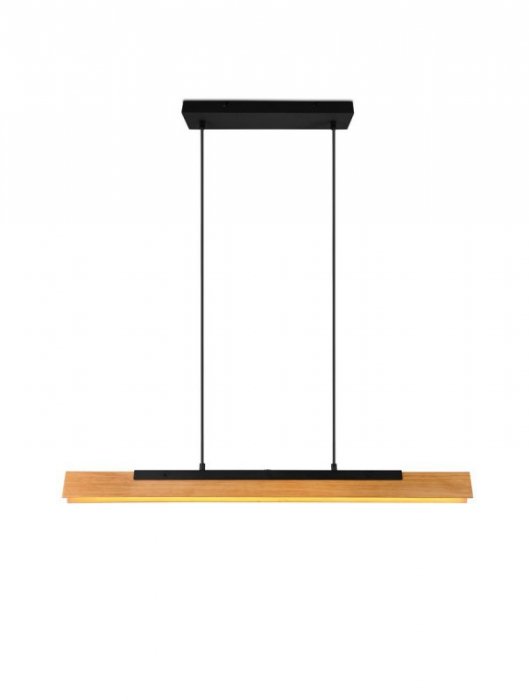 LAMPA WISZĄCA DREWNIANA LISTWA BELKA DOTYKOWA WŁĄCZANA NA DOTYK ŚCIEMNIALNA NAD STÓŁ DO KUCHNI JADALNI KERALA 341610132 TRIO