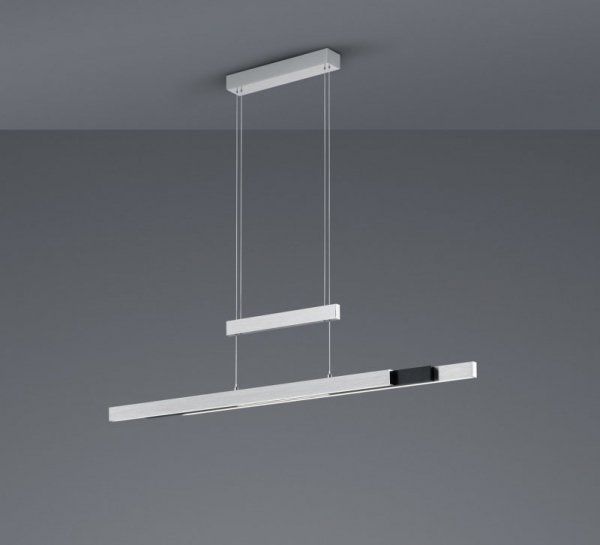 LAMPA WISZĄCA NAD STÓŁ LED NOWOCZESNA SREBRNA SZCZOTKOWANE ALUMINIUM DO JADALNI KUCHNI TRAJAN 375310505 TRIO