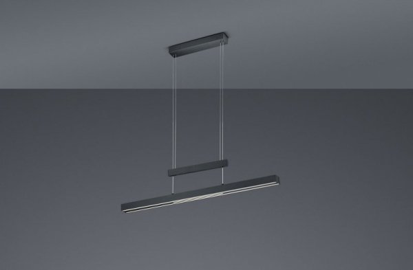 LAMPA WISZĄCA CZARNA LED NAD STÓŁ DO KUCHNI JADALNI TRAJAN 375310532 TRIO