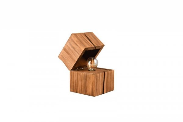 LAMPKA STOŁOWA NOCNA IMITACJA DREWNA DO SALONU SYPIALNI DEKORACYJNA TREASURE 514110130 TRIO