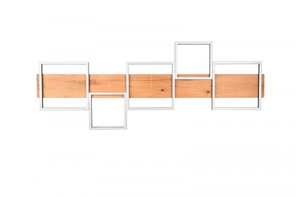 PLAFON LAMPA SUFITOWA DREWNIANA LED KWADRATY CZARNE NATURAL BOHO DO SALONU SYPIALNI KUCHNI  HARPER 622910532 TRIO