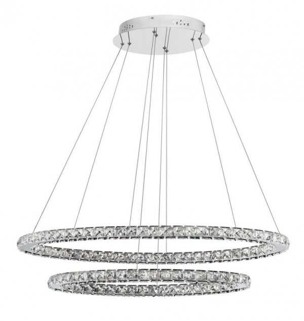 LAMPA WISZĄCA RING KRYSZTAŁOWY CHROM W STYLU GLAMOUR LUCES EXCLUSIVAS CEDEIRA LE42315