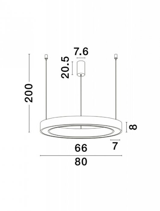 LAMPA WISZĄCA LED RING OBRĘCZ KOŁO NOWOCZESNA DO SALONU JADALNI KUCHNI LUCES EXCLUSIVAS SONORA LE42812
