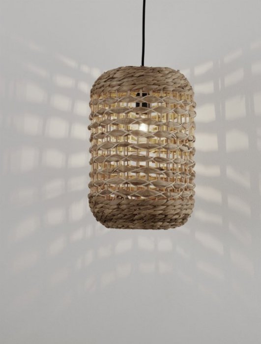 LAMPA WISZĄCA NATURAL EKO RATTANOWA DO SALONU JADALNI KUCHNI W STYLU BOHO  LUCES EXCLUSIVAS PARANA LE42953