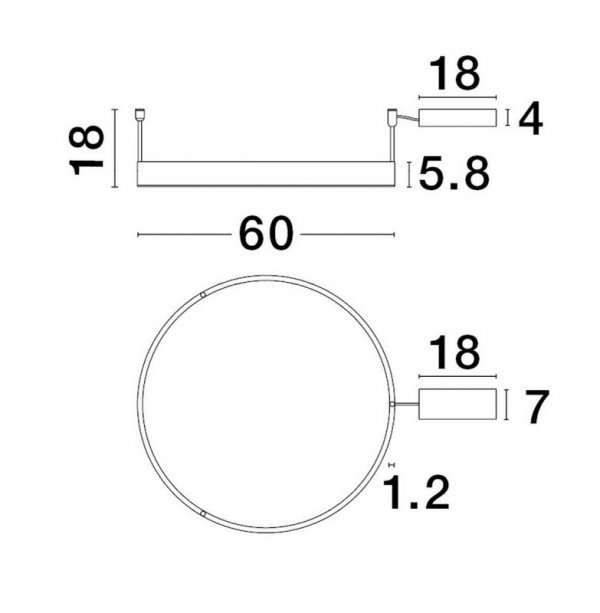 LAMPA WISZĄCA LED KOŁO RING OBRĘCZ NOWOCZESNA DO SALONU SYPIALNI KUCHNI JADALNI LUCES EXCLUSIVAS JACA LE43271