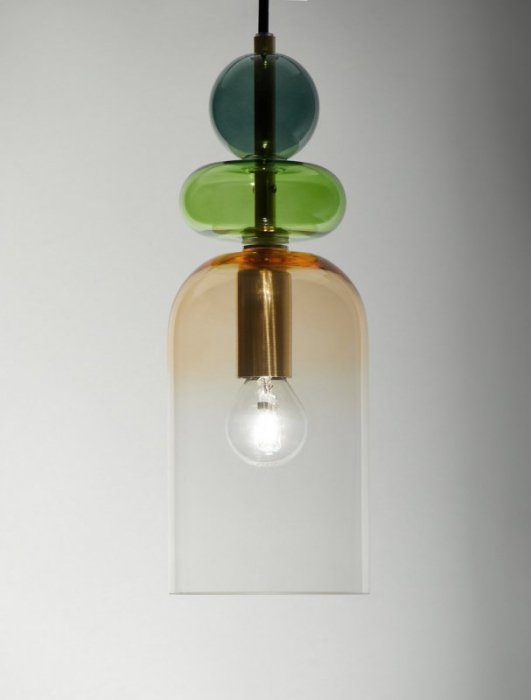 LAMPA WISZĄCA SZKLANA KOLOROWY KLOSZ LUCES EXCLUSIVAS BALAM LE43398