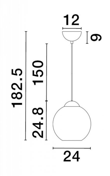 LAMPA WISZĄCA SZKLANA KULA NOWOCZESNA DO SALONU SYPIALNI KUCHNI JADALNI NAD STÓŁ LUCES EXCLUSIVAS BALMI LE43410