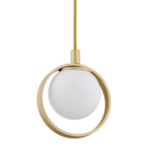 LAMPA WISZĄCA ZŁOTA KOŁA BIAŁE KULE SZKLANE NAD STÓŁ DO JADALNI KUCHNI ARGON SATURNIA 1809