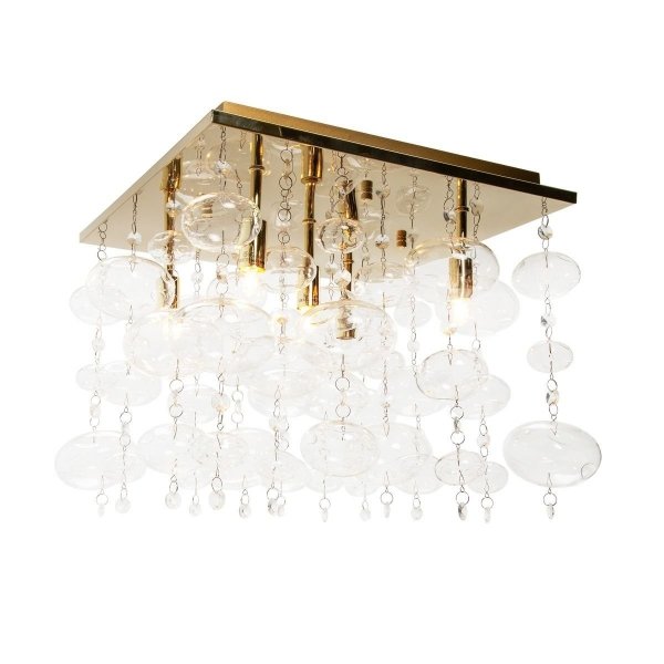 ZUMALINE RLX92175-5GC ELLI LAMPA SUFITOWA ZŁOTA PLAFON SZKLANY GLAMOUR