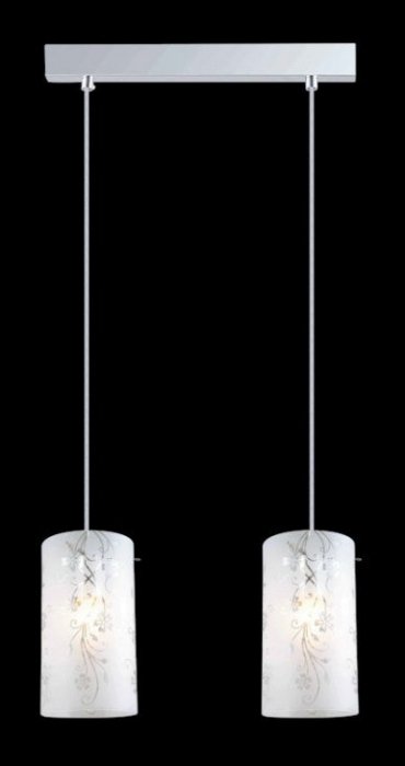 ITALUX VALVE MDM1672/2 LAMPA WISZĄCA CHROM SZKLANY MATOWY KLOSZ DO JADALNI 