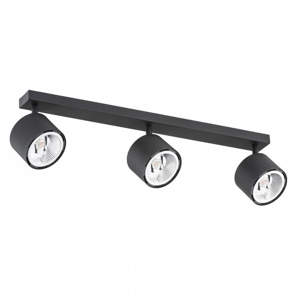 LAMPA POTRÓJNA PLAFON SPOT REGULOWANY CZARNY REFLEKTORY REGULOWANE GU10 AR111  ARGON CLEVLAND 6101